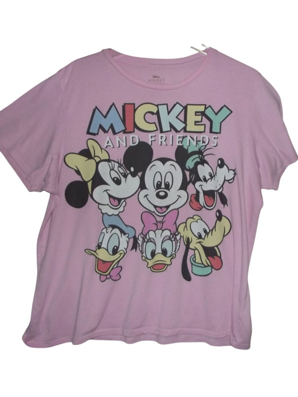 Mickey Mouse T-shirt Womens 3X pink & Friends Minnie Goofy Donald Duck Daisy